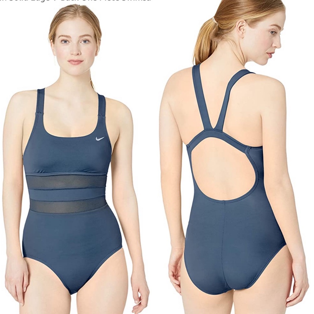 Nike Swim Mesh Solid Edge V-back Large